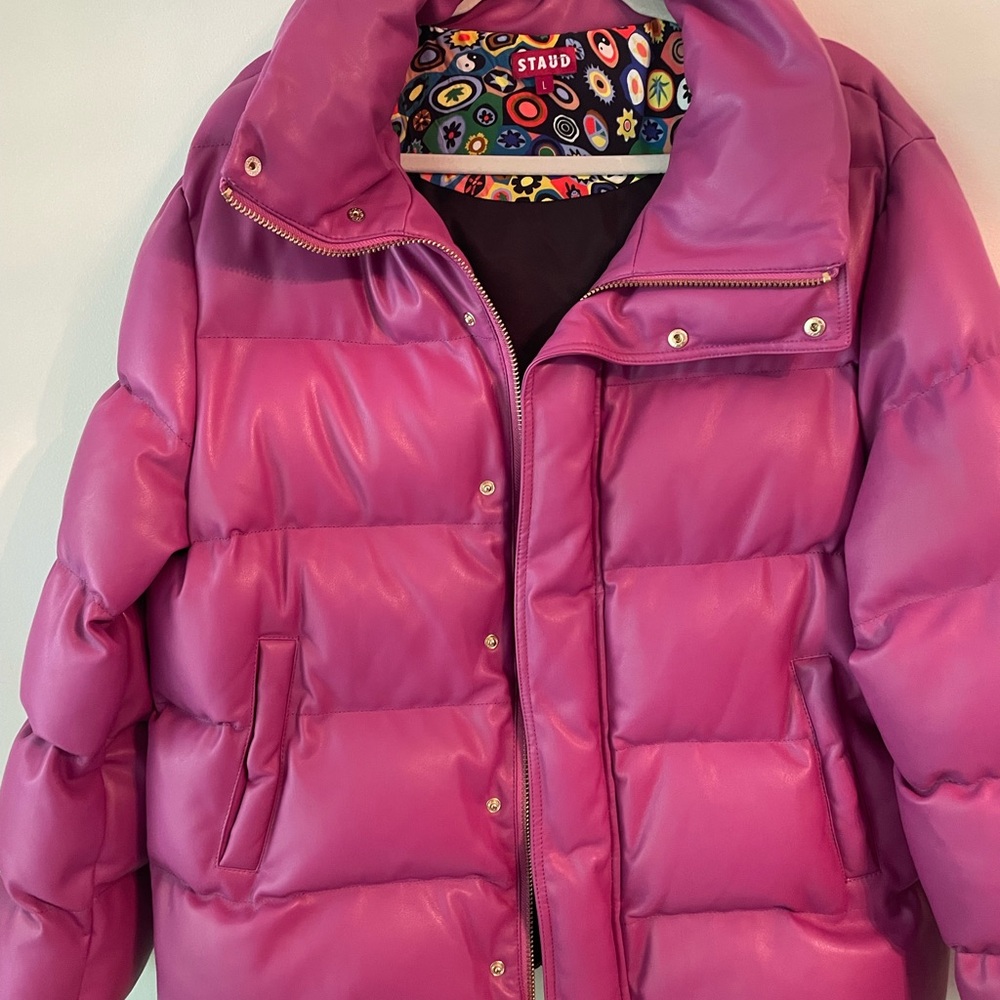 Staud Pink Puffer Jacket